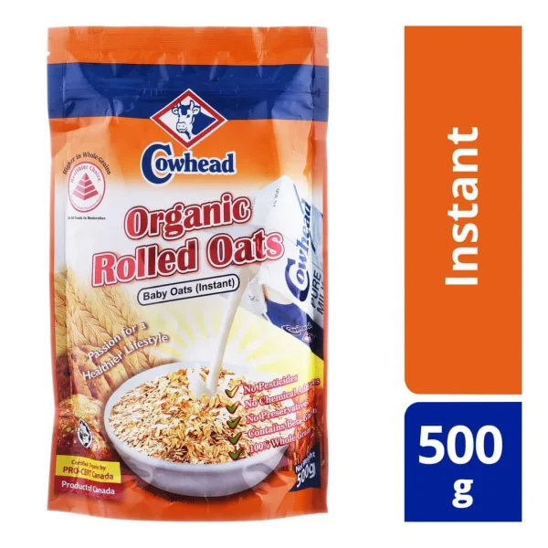 Cowhead Organic Baby Rolled Oats - 500gm