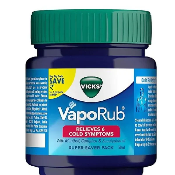 Vicks Vaporub Ointment Relieves 6 Cold Symptoms (INDIAN) - 25ML