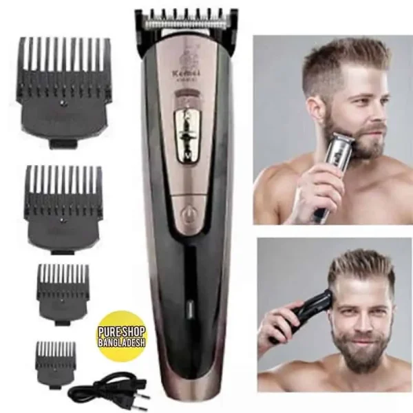 Kemei KM-9050 Rechargeable Hair And Beard Trimmer for men