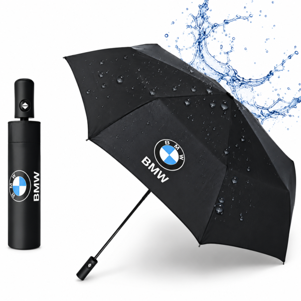 Premium BMW 10‑Ribs Umbrella – Auto Lock, UV Protected